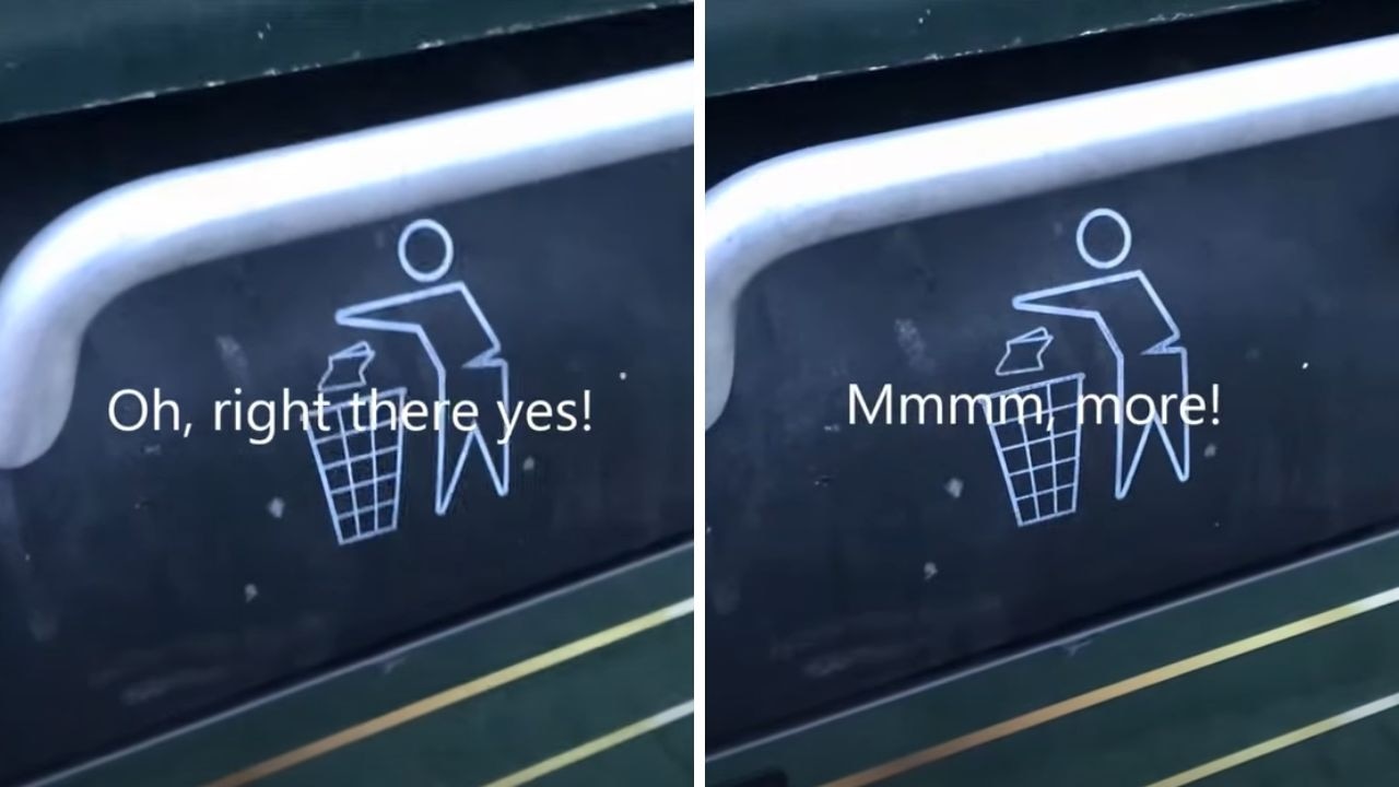 These Swedish-speaking trash cans give seductive thanks