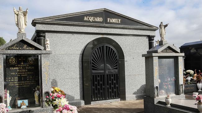 Criminal lawyer Joseph 'Pino' Acquaro rests with family. Picture: Ian Currie