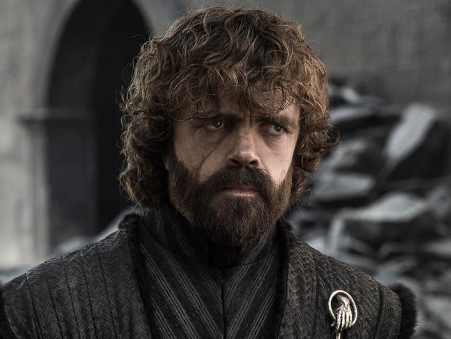 A screenshot from the Game of Thrones season finale showing Tyrion Lannister (Peter Dinklage) in the ruined city of King's Landing.Picture: HBO