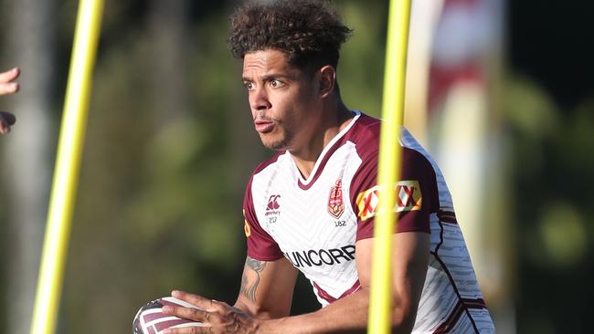 Dan Gagai. The Queensland State of Origin side during an opposed session at Sanctuary Cove. Pic Peter Wallis