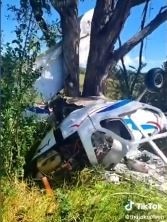 He had to help his instructor from the plane before taking himself to hospital.