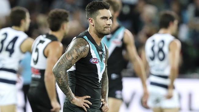 Chad Wingard could leave Port Adelaide. Picture: Sarah Reed