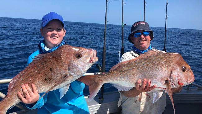 Snapper caught from a charter boat.