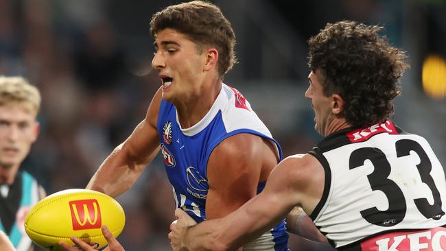 Harry Sheezel won the AFL Rising Star Award in 2023. (Photo by Maya Thompson/Getty Images)