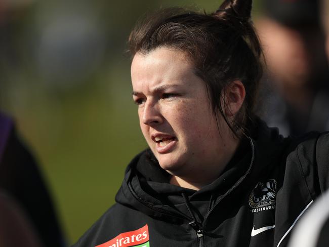 Collingwood VFLW coach Chloe McMillan was last year’s coach of the year.