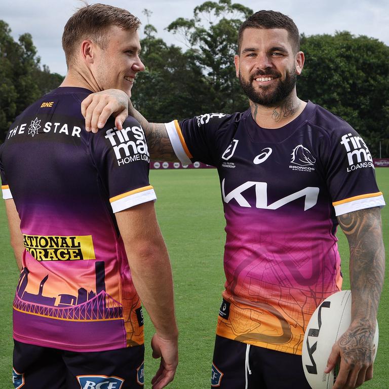 Broncos Billy Walters and Adam Reynolds. Picture: Liam Kidston