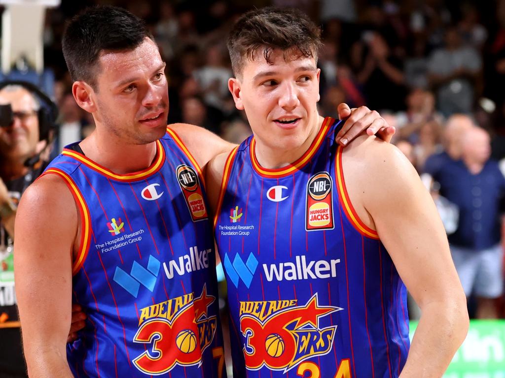 Last season was a rough one for the 36ers but Cadee, DJ Vasiljevic and company look set to give the league a shake in NBL25. Picture: Getty Images