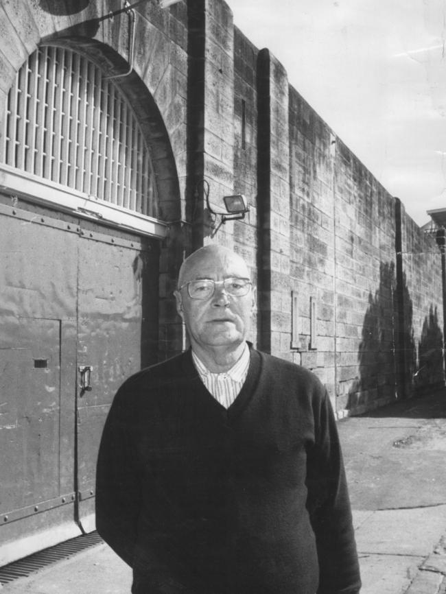 Hayes outside Parramatta Gaol.