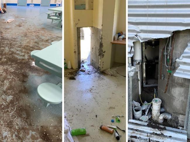 Extensive damage as a result of the 16-hour riots at Capricornia Correctional Centre.