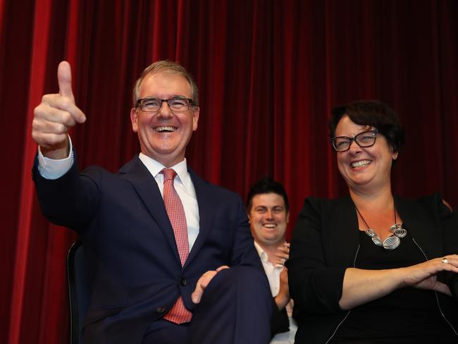 Opposition Leader Michael Daley with Deputy Leader Penny Sharpe. Picture: David Swift