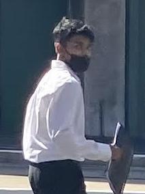 Kavinesvell Sivabalan on trial in Newcastle District Court for allegedly, raping, choking and threatening a woman in Lake Macquarie in 2022, after the pair met on a social media app Picture: Amy Ziniak