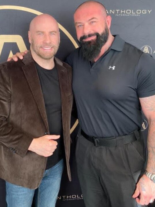 Bodyguard to the stars Wayne Mattei is pictured wit his “best” celebrity client John Travolta