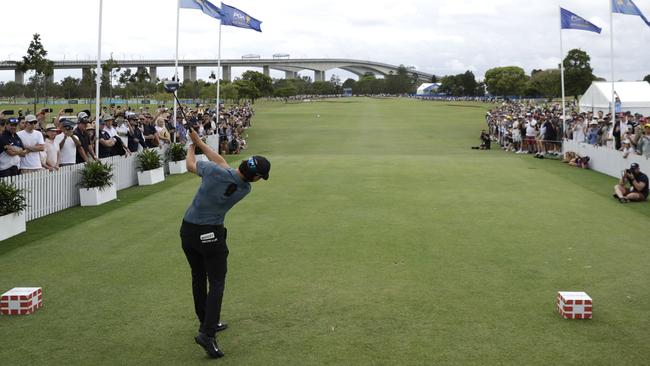 Min Woo Lee tees off on the first hole during day three of the 2023 Australian PGA Championship at Royal Queensland Golf Club. Picture: Getty Images