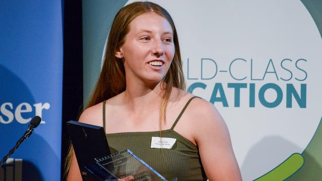 Darcie Brown at The School Sports Awards at the SA Museum, Wednesday, February 10, 2021. Picture: Brenton Edwards