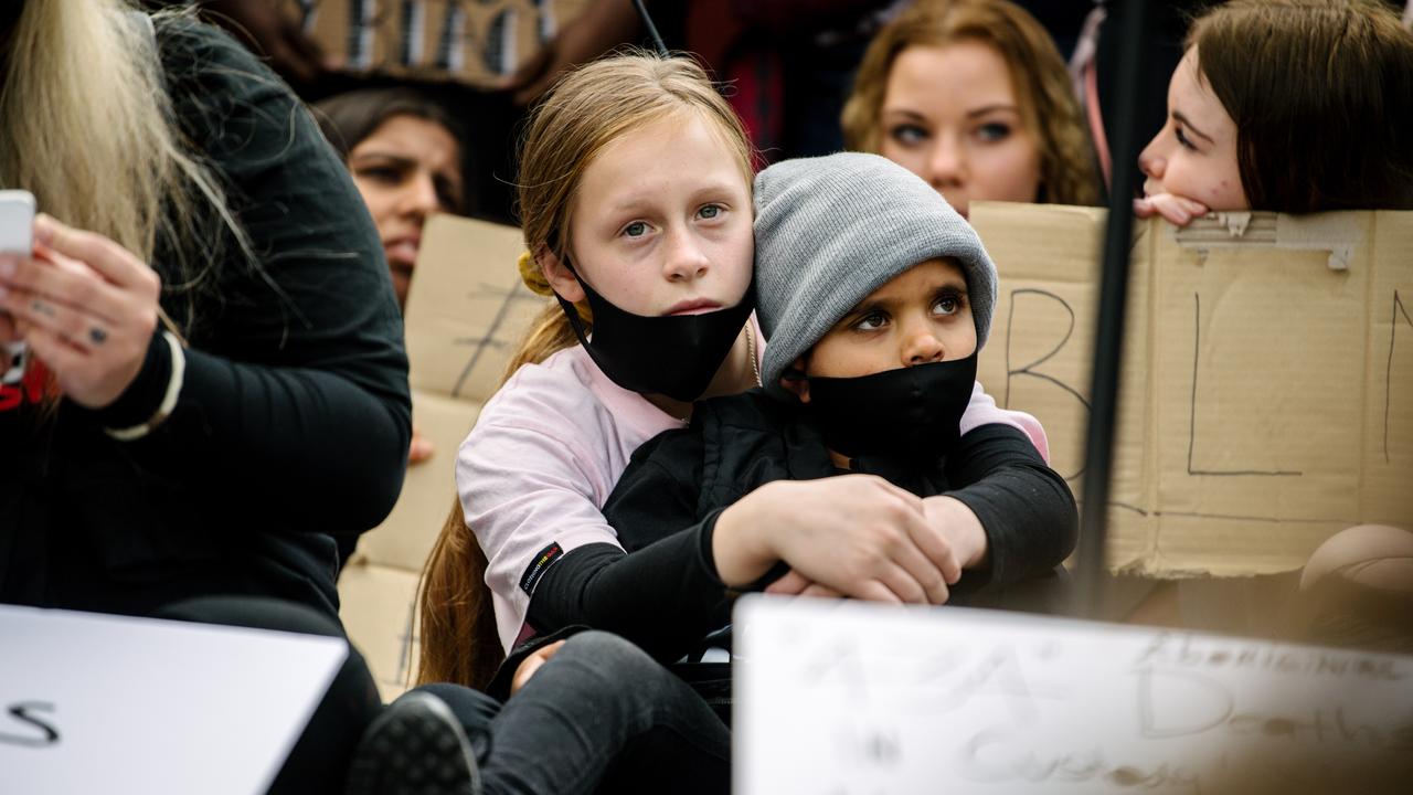 Adelaide’s rally was given an exemption from COVID-19 restrictions. Picture: AAP/Morgan Sette