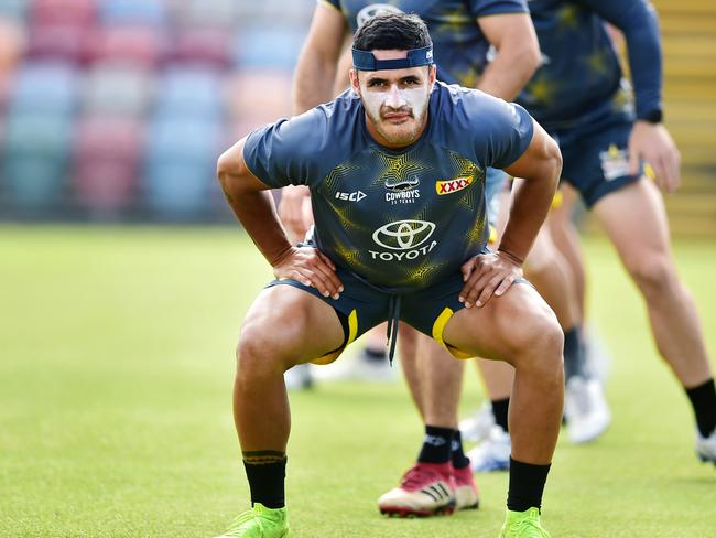 Cowboys star Valentine Holmes will at least face a cooler pre-season up than the one he endured in January in far North Queensland. Picture: Alix Sweeney