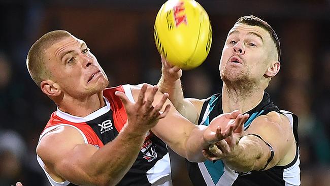 Saint Seb Ross and the Saints found Robbie Gray’s Port too polished. Pic: Getty Images