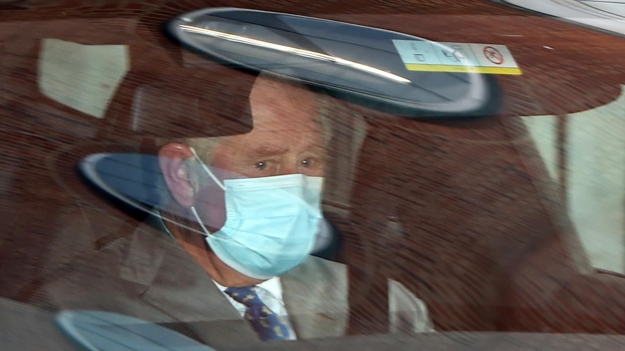 Prince Charles, Prince of Wales departs King Edward VII hospital where Prince Philip, Duke of Edinburgh is receiving treatment. Picture: Kate Green/Getty Images