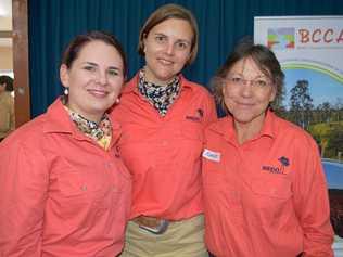 BIEDO GIRLS: Sarah Aberdein, Kristy Frahm and Karen Seiler at a Burnett Inland Women in Agriculture (WAGs) Day at Biggenden last year. Picture: Erica Murree