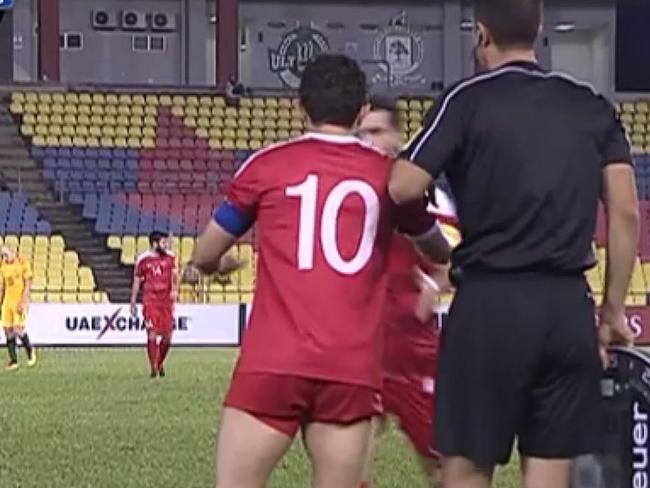 Firas Al Khatib of Syria wore some extremely short shorts during a Socceroos match.