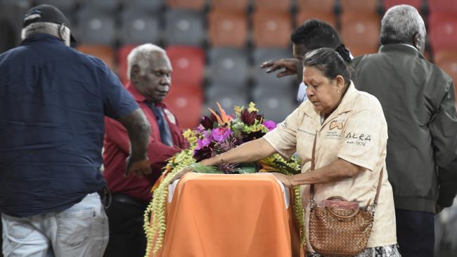 Mourners pay their final respects to Dr Bush Blanasi during his state funeral for on Friday, December 15.