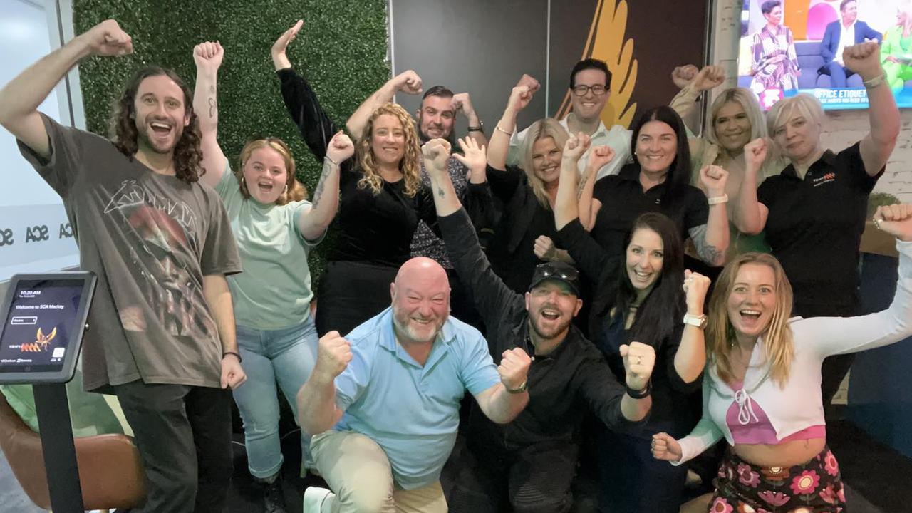 The Jay and Dave Breakfast Show team celebrates XTRA's 2023 radio ratings. Picture: Facebook