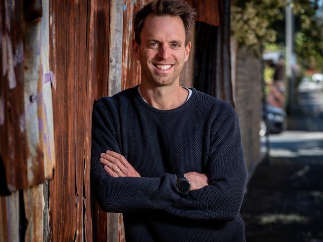 Hugh Van Cuylenburg is the founder of The Resilience Project, which fosters resilience for mental health and teaches in schools. Picture: Jake Nowakowski