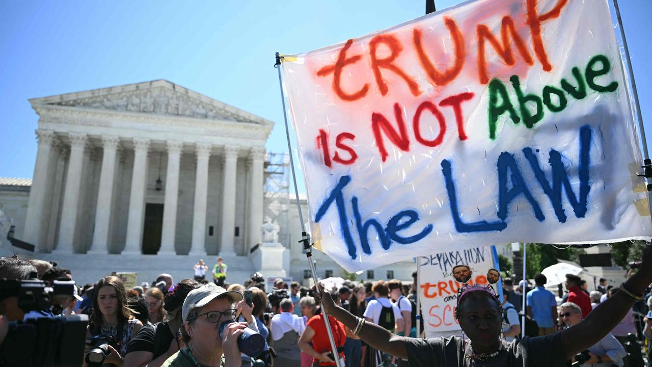 Protesters in front of the US Supreme Court on July 1, 2024, in Washington, DC. Picture: Drew Angerer / AFP