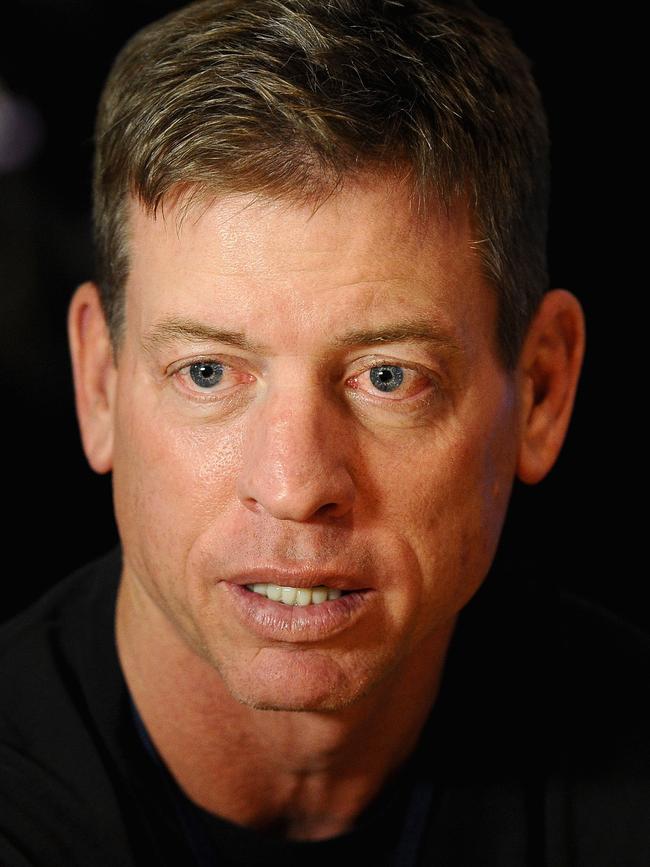 Troy Aikman’s old tweet went viral. (Photo by Maddie Meyer/Getty Images)