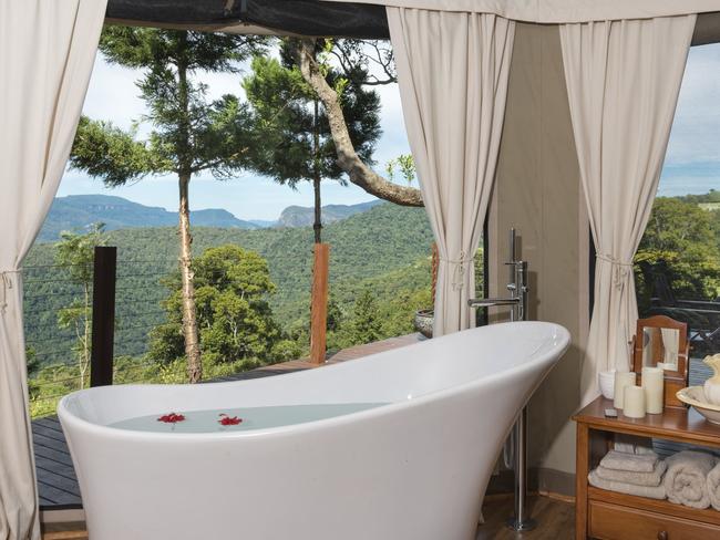 Clouds Safari at Beechmont (Scenic Rim) has been listed in the Most Wishlisted Unique Airbnb listings in Australia. Pics Airbnb.