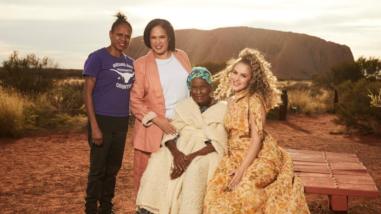 Christine Anu and family with loving matriarch Zipporah Whap (pictured) who recently passed away.