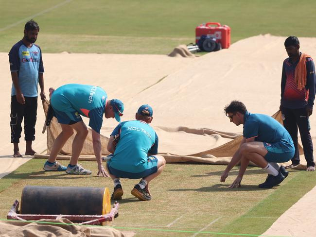 Australia won’t expect much fresh grass on the pitch for their clash agaisnt India. Picture: Getty Images