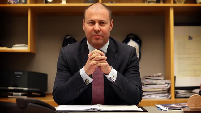 Josh Frydenberg in his office at Parliament House in Canberra. Picture: Kym Smith