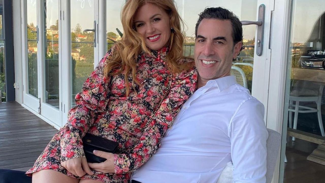 Sacha Baron Cohen and Isla Fisher. Picture: Instagram