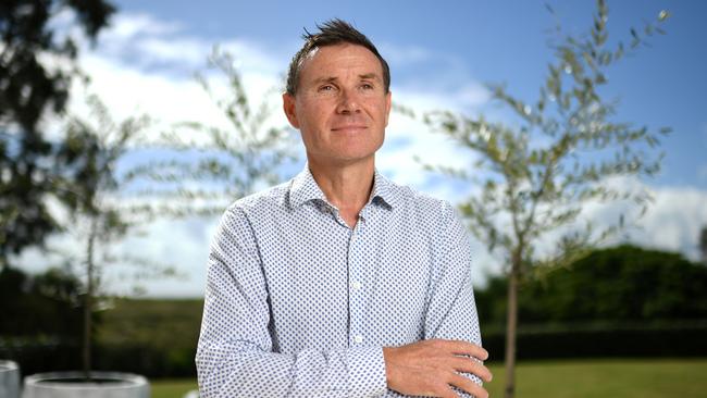 Andrew Laming poses at his home in Brisbane. Picture: NCA NewsWire / Dan Peled