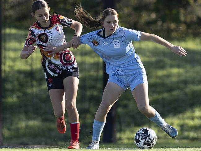 Markie Robinson. Picture: Michael Gorton. U14 Girls NAIDOC Cup at Lake Macquarie Regional Football Facility.