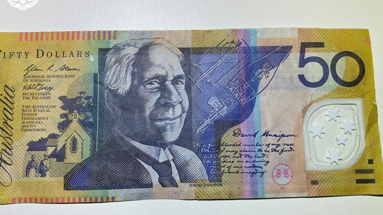 Fake money handed around in the NT. Picture: NTPFES