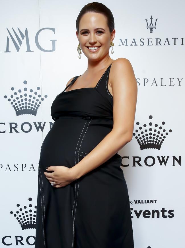 Jesinta at the Crown IMG Tennis Party in January 2020.