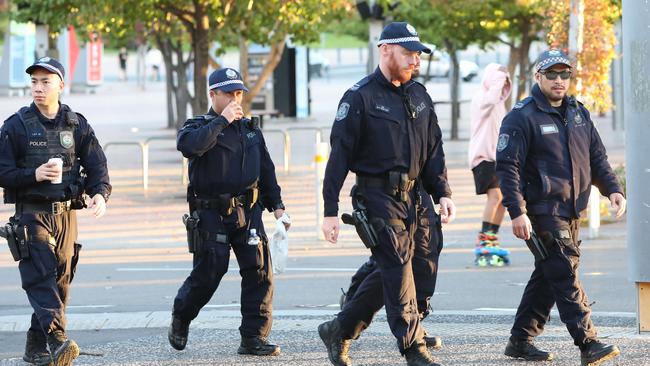 Police outside the Midnight Mafia music festival, The Dome, Homebush, 11th May, 2019. Picture by Damian Shaw