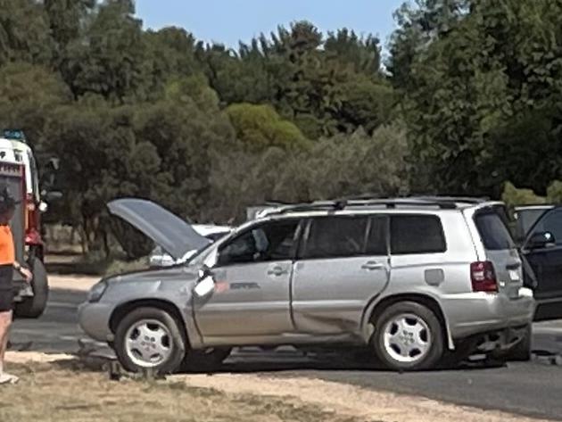 One of the cars involved in the motor vehicle accident at 19th Street Irymple