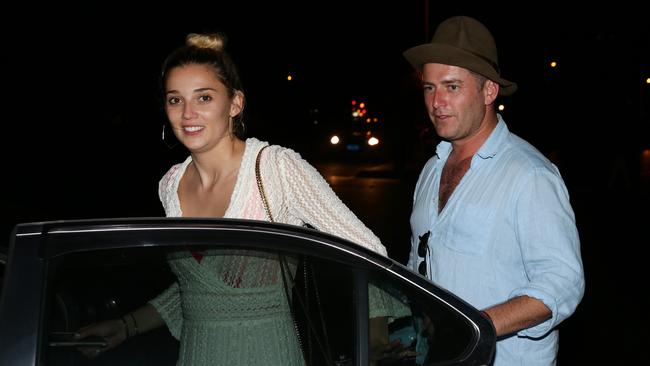 Karl and Jasmine leaving Rose Bay Wharf after a day on Sydney Harbour. Picture: Jonathan Ng