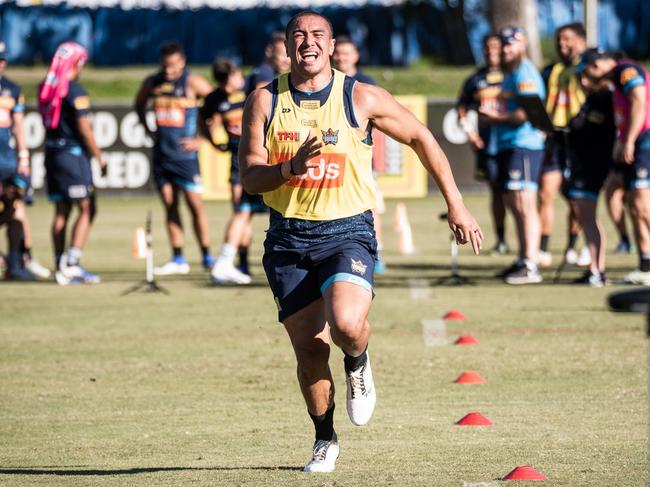 Leilani Latu at training. Picture: Gold Coast Titans