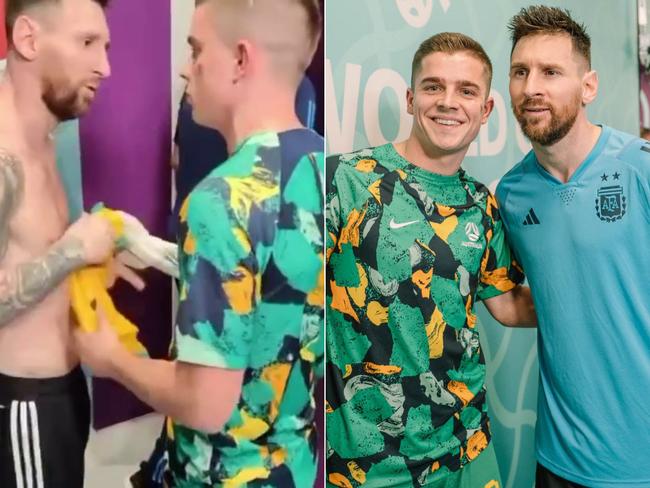 Cameron Devlin has vowed to hold on to Lionel Messi's jersey.