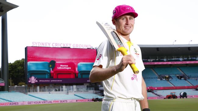 The Ashes Pink Test at the SCG will be particularly emotional for Marnus Labuschagne. Picture: Richard Dobson