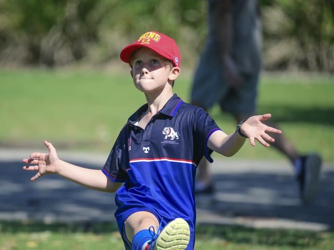 Mac Robinson (8) before the Gold Coast Swans take on the Sydney Swans at People First Stadium, Carrara. Picture: Glen Campbell