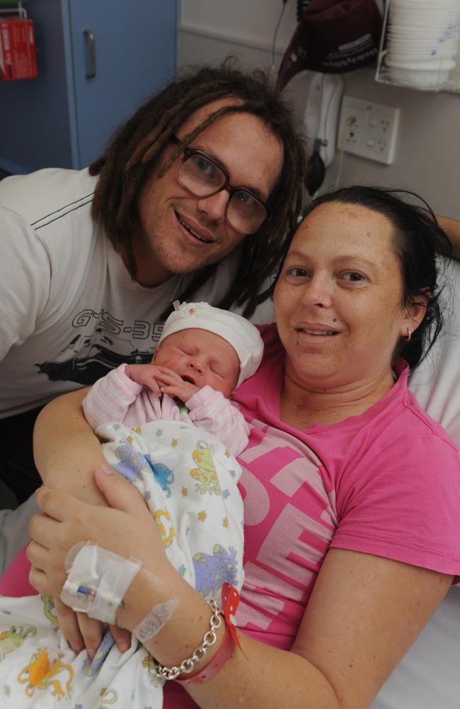 Charmaine and James McLeod with their daughter Aaleyn Faith. Picture: Alistair Brightman / Fraser Coast Chronicle