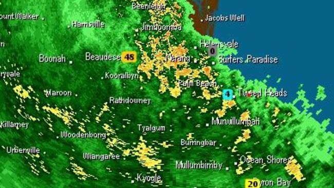 1000km belt of storms deliver massive downpour to Gold Coast and Tweed ...