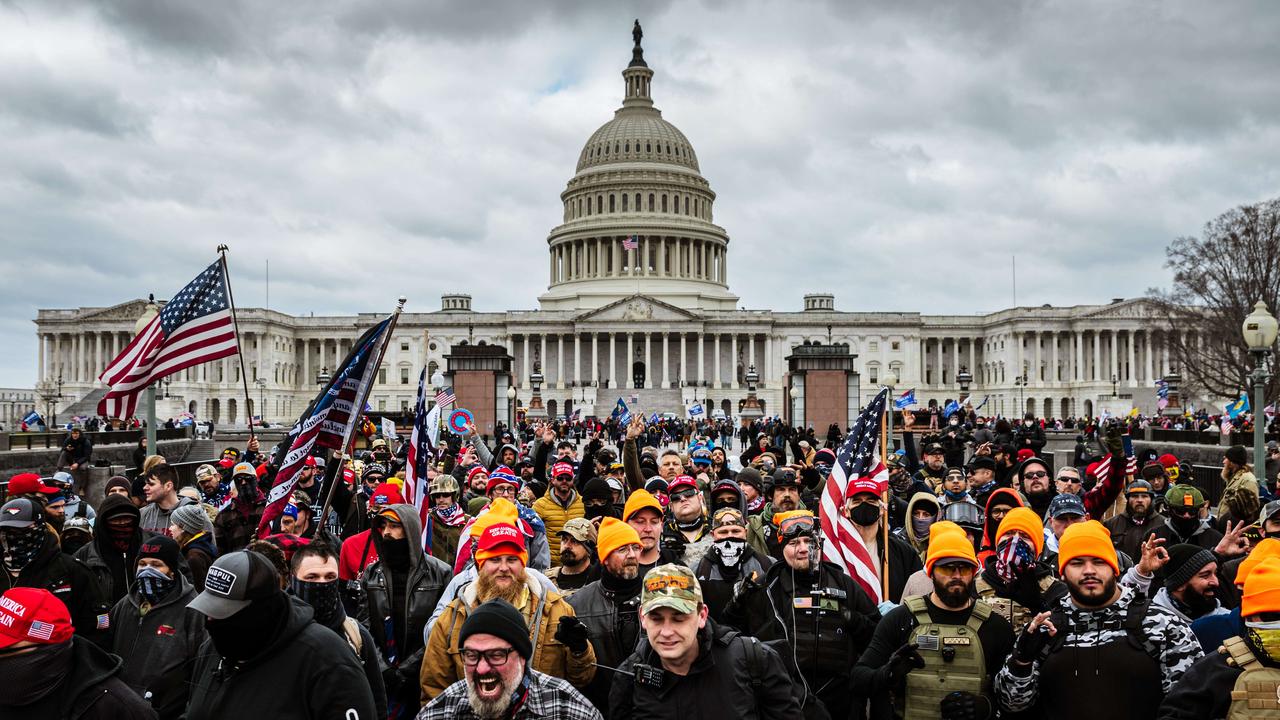 Trump supporters have been flocking to far right social media site Gab. Picture: Jon Cherry/Getty Images