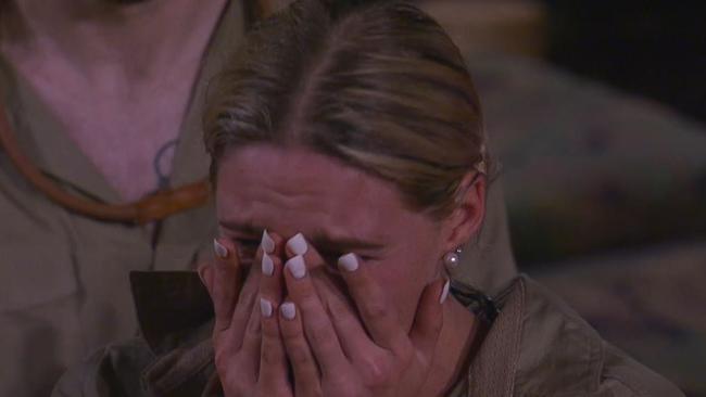 Shayna Jack reacts to learning she's received an OAM. Photo: I'm A Celebrity ... Get Me Out Of Here!