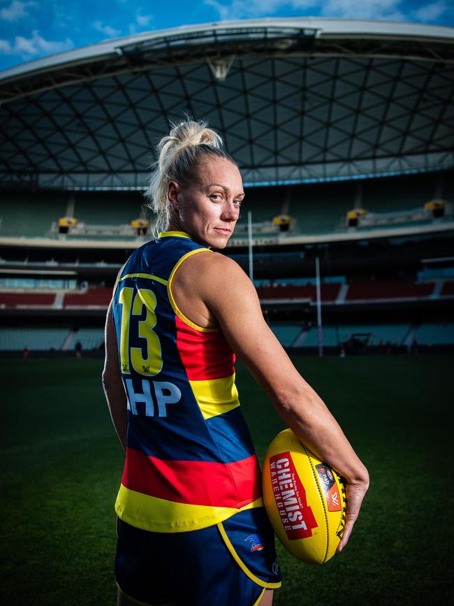 AFLW’s Adelaide Crows star Erin Phillips. Picture: Tom Huntley